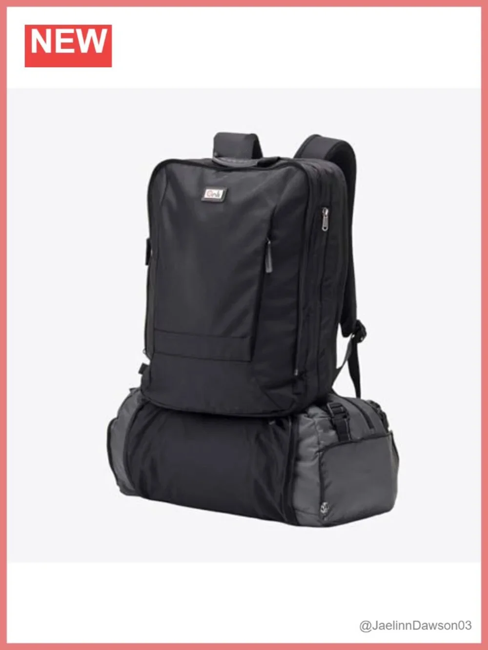 Expandable Weekender Backpack 22L Opens Like Suitcase TSA Friendly Yoga Mat
